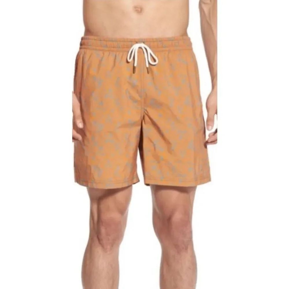 ✨Billy Reid Men's Standard Swim Orange Bay Sz Large Shorts✨